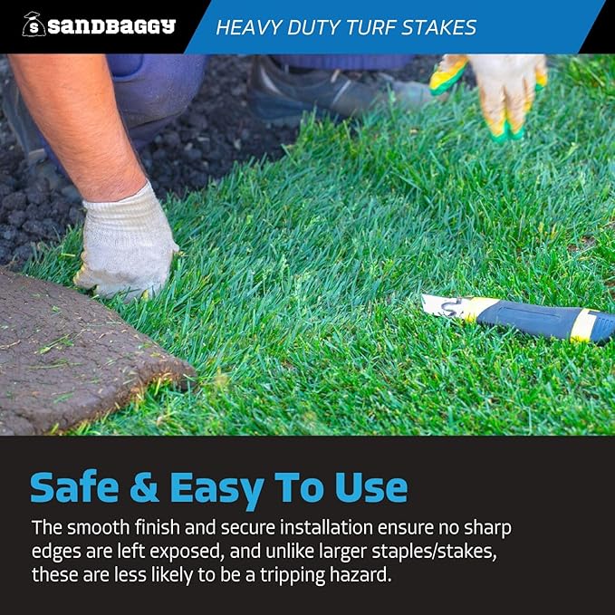 Sandbaggy 8" Heavy Duty Galvanized Artificial Turf Stakes - Spiral Landscape Nails - Ground Spikes/Pins - Synthetic Grass, Lawn, Edging, Weed Barrier Fabric, Garden (8 inch - Heavy Duty, 225, Count)