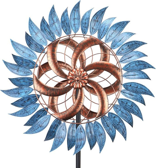 WONDER GARDEN Wind Spinner - 6.2FT Large Wind Sculpture Wind Spinner Metal Windmills for Patio Lawn and Garden Outdoor Decorations