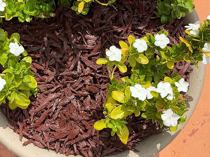– 100% Wire-Free Premium Grade Shredded Rubber Mulch for Playgrounds & Landscaping | Safe for Kids & Pets, No Replacement Needed, Ultra Durable | Red, 20 lb (1.2 cu ft)