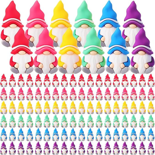 60 Pcs Mini Gnomes Figurines Tiny Fairy Resin Gnomes Statue Garden Bulk for Goody Bag Stuffers Filler Party Favors Gifts Decor Dwarf Statues Garden Dollhouse Micro Landscape Accessories