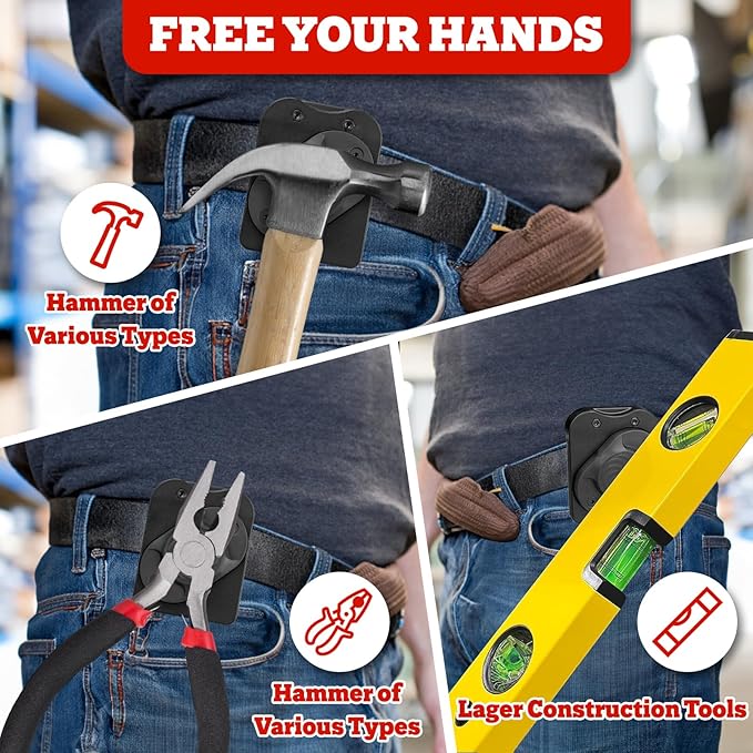 Magnetic Belt Clip - Strong Magnetic Tool Holder for Electricians Carpenters and Handyman
