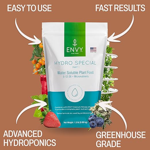 ENVY Hydro Special, Veggie and Herb Combo Kit, 3 Pound - Hydroponic Plant Fertilizer - for Indoor and Outdoor Plants, Professional Grade, Water Soluble, Made in USA