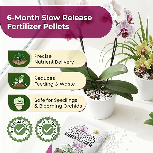 Leaves and Soul Orchid Fertilizer Pellets |13-11-11 Slow Release Pellets for Seedlings and Mature Plants | Multi-Purpose Blend & Gardening Supplies, No Fillers | 5.2 oz Resealable Packaging