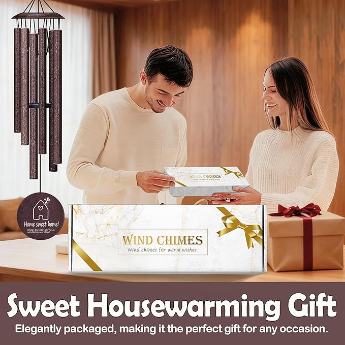 House Warming Gifts New Home,New Home Gift Ideas， Home Sweet Home，House Warming Gift，BestGifts for Housewarming，House Warming Gifts for Women or Men，26 Inch Wind Chimes-Bronze