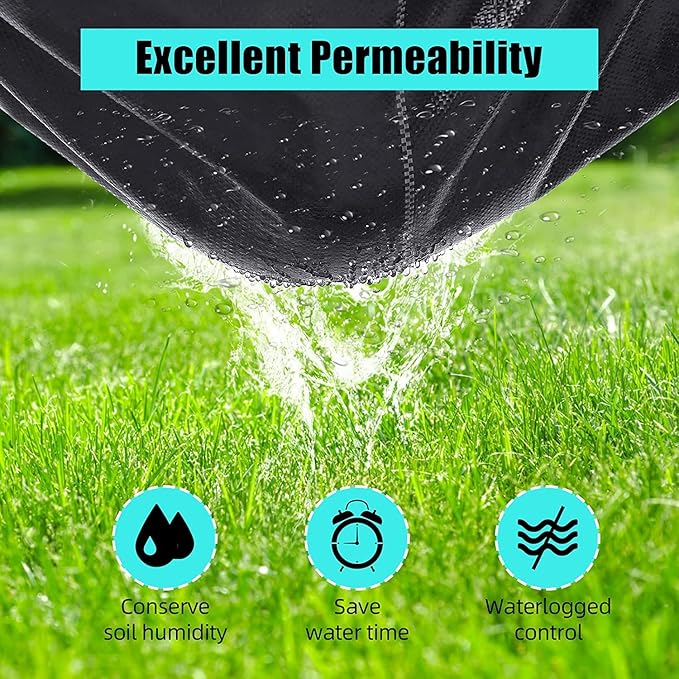 6ft X 300ft Weed Barrier Landscape Fabric Heavy Duty, Premium 2.4 oz Ground Cover Weed Block Gardening Mat, Easy Setup & Superior Weed Control, for Erosion Control, Weed Barrier