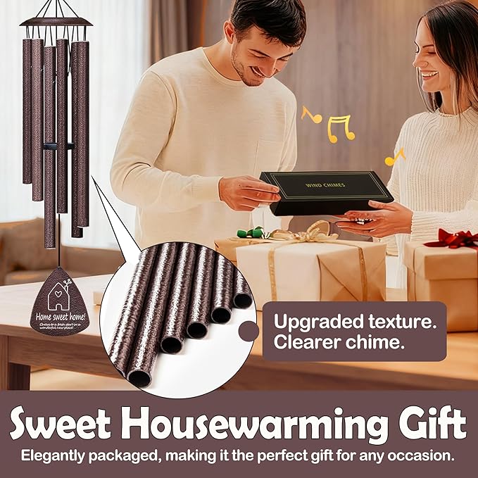 Housewarming Gifts for New Home, Home Sweet Home，House Warming Gift，New Home Gift Ideas，BestGifts for Housewarming，House Warming Gifts for Women or Men，Home Sweet Home，37 Inch Wind Chimes-Bronze