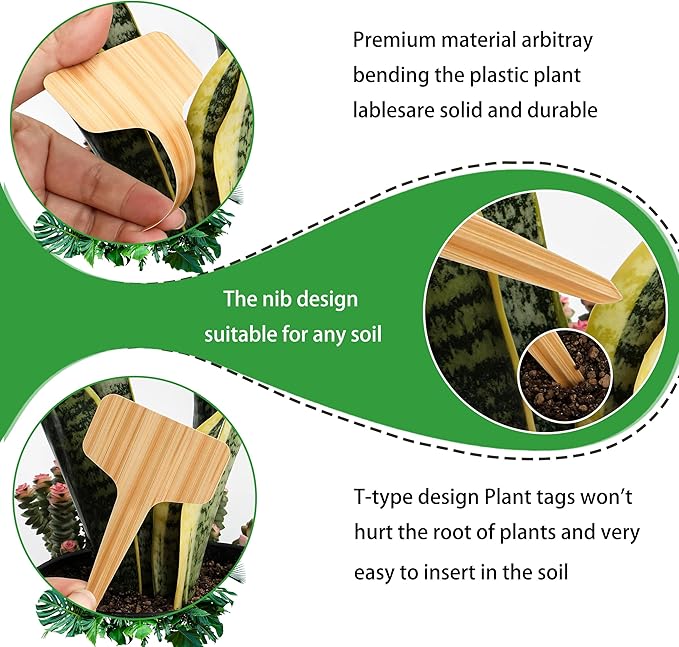 Plant Labels Tags 120pcs Outdoor Plastic Plant Markers Garden Tags & Stakes for Plants Waterproof Plant Name Tags Seedling Tags Plant Stakes for Outdoor Plants Garden Accessories