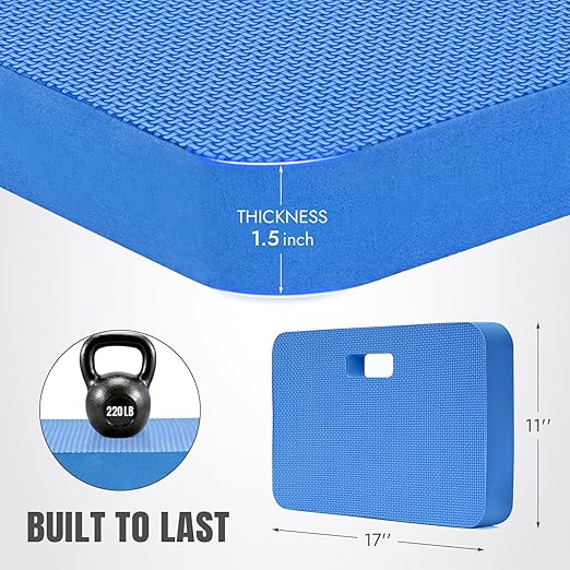 INNO STAGE Extra Thick Kneeling Pad, Large knee cushions Waterproof, Soft & Supportive Foam Knee Pads for Gardening, Baby Bathing, Mechanic, Yoga, Exercise & Workout Supplies