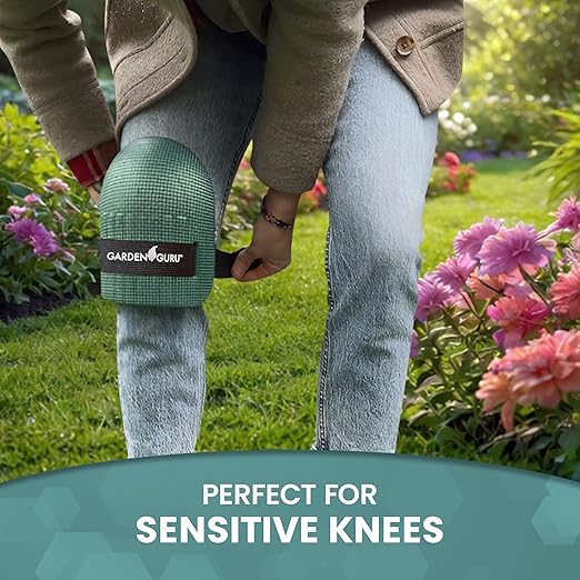 GARDEN GURU Home & Gardening Knee Pads – Waterproof EVA Foam Cushion, Soft Inner Liner, Comfortable Fit with Adjustable Straps