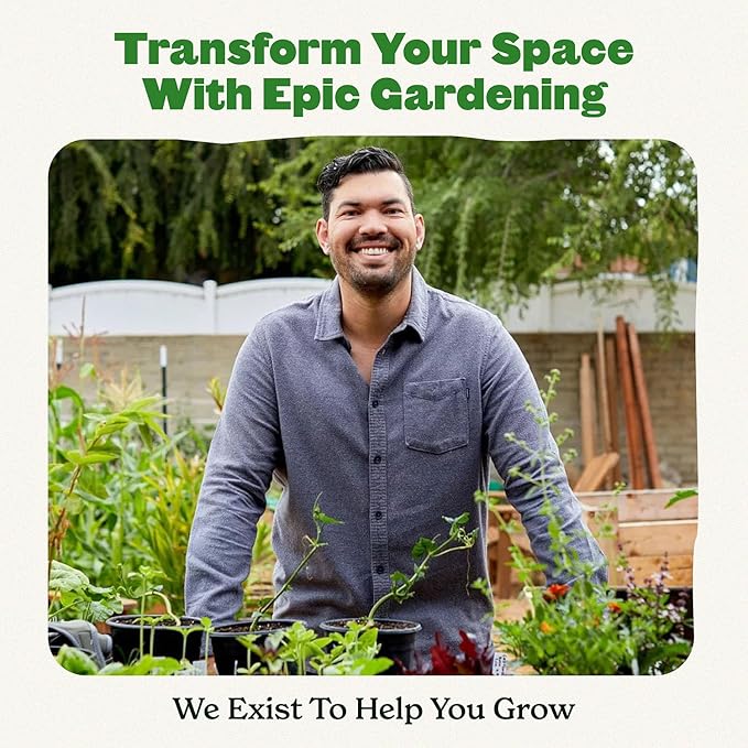 Epic Gardening Reusable Seed Starter Tray - 6 Cell/24 Seedling Starter Trays - Easy Watering, Indoor Greenhouse, Plant Starter, Gardener-Friendly for Seedlings | UV-Treated & BPA-Free - Black