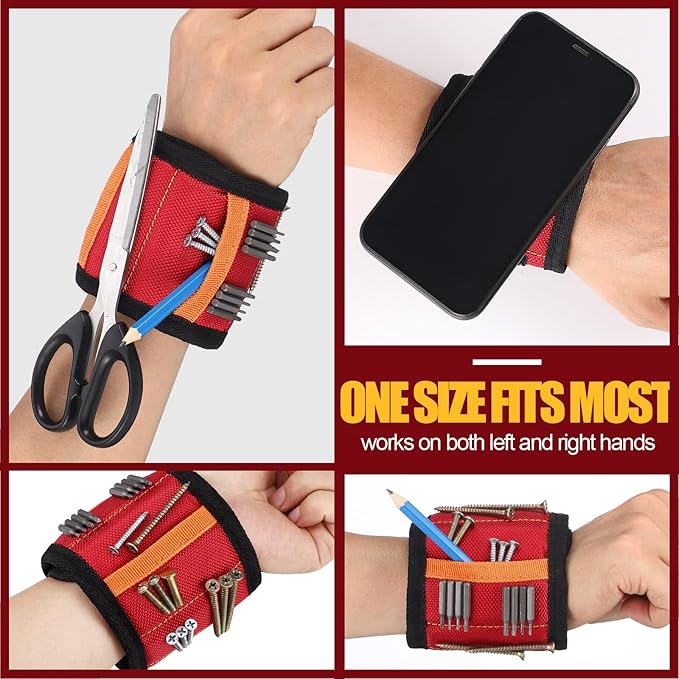 Christmas Stocking Stuffers for Men Adults Christmas Gifts Box for Men Magnetic Wristband for Holding Screws White Elephant Exchange Ideas for Tool Dad Him Husband Who Have Everything Wants