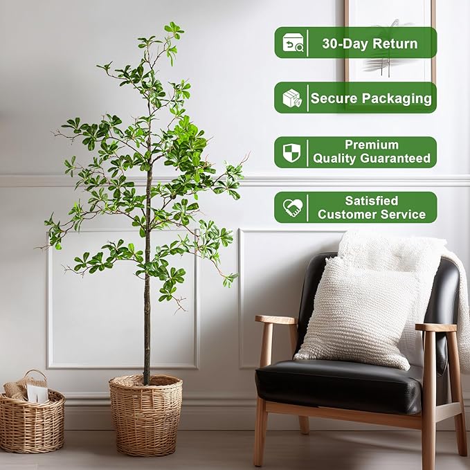 5FT Artificial Black Olive Tree Artificial Olive Plants, Tall Faux Olive Tree Faux Silk Plant Fake Plant Ultra-Realistic Silk Leaves & Natural Trunk Indoor Outdoor Use