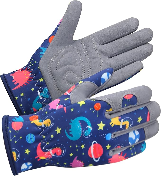 Baidast Gardening Gloves for Kids (6-9 Years Old), Thorn Proof Gardening Gloves, Breathable & Flexible