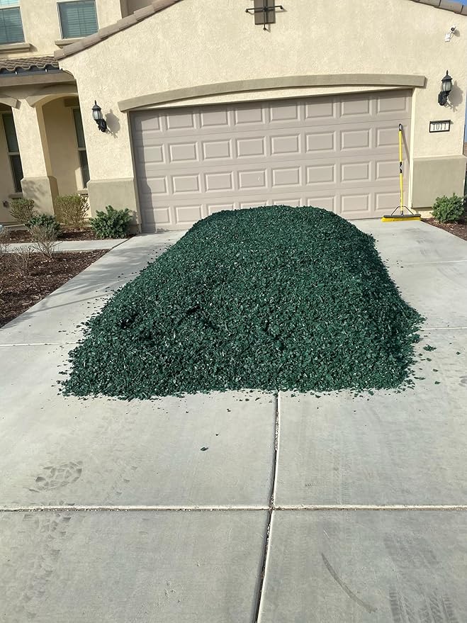 – 100% Wire-Free Premium Grade Nugget Rubber Mulch for Playgrounds & Landscaping | Safe for Kids & Pets, No Replacement Needed, Ultra Durable | Green, 20 lb (0.8 cu ft)