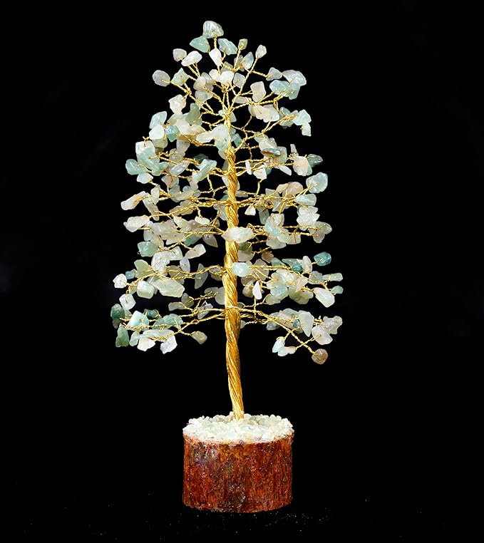 Crocon Green Jade Healing Crystals Tree Bonsai Desk Decor for Women Home Room Decor Spiritual Gift Meditation Crystals Room & Office Decor Cute House Warming Gifts for Women Mom Birthday her - 10"""