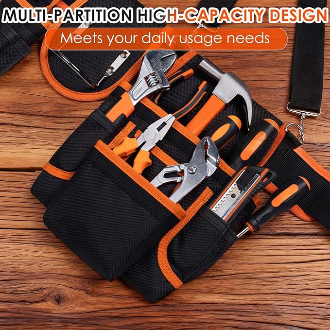 OTYMIOW Construction Tool Belt for Men, Detachable & Adjustable Carpenter Tool Belt, Morrales De Construccion for Framers Carpenter Electrician Construction(33.4''-66.9'')