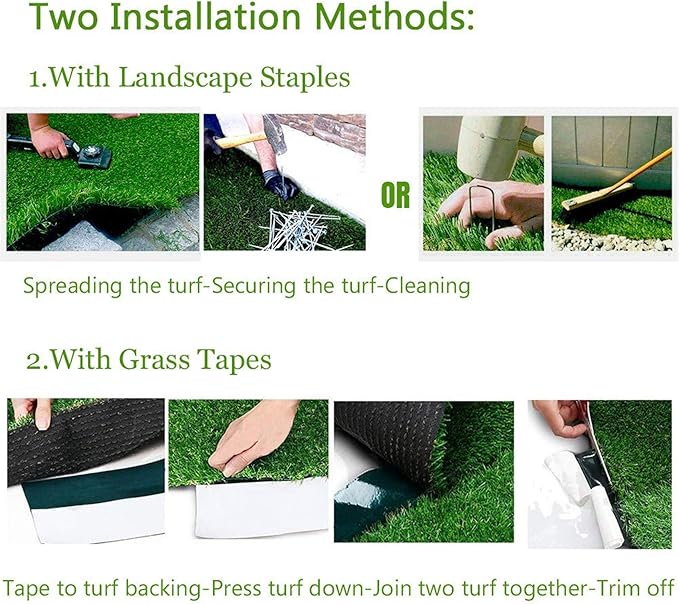LITA Realistic Artificial Grass Turf Lawn Customized Size 1 x 34 Feet, 1.38" Indoor Outdoor Garden Lawn Landscape Synthetic Grass Mat Fake Grass Rug