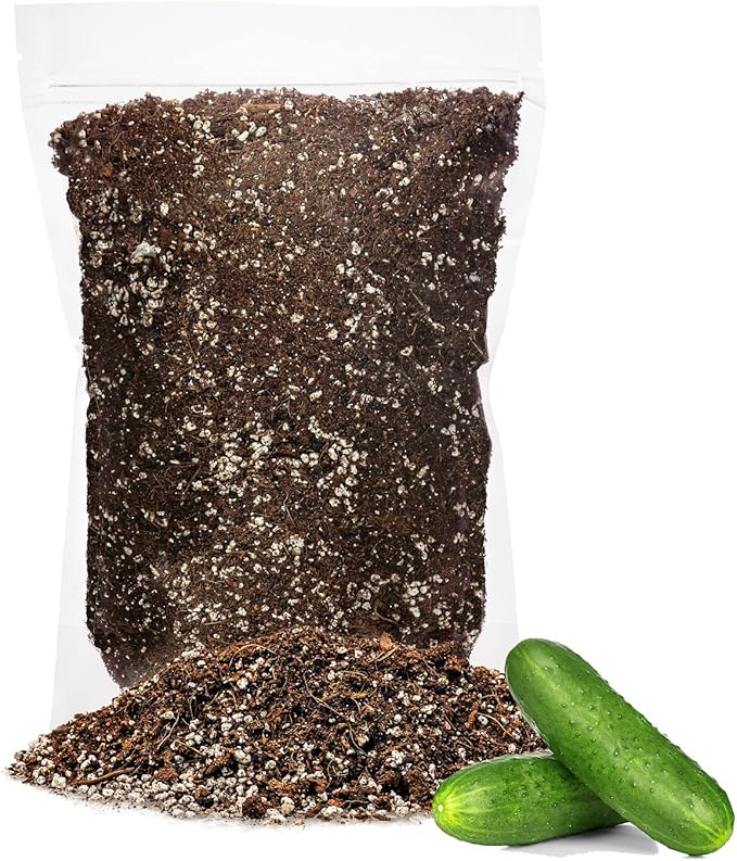 GARDENERA Premium Organic Potting Soil for Cucumbers - (2 Quart Bag)