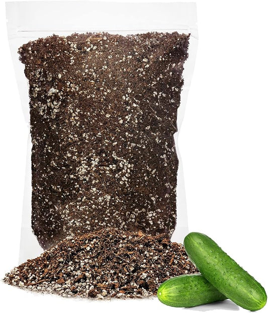 GARDENERA Premium Organic Potting Soil for Cucumbers - (3 Quart Bag)