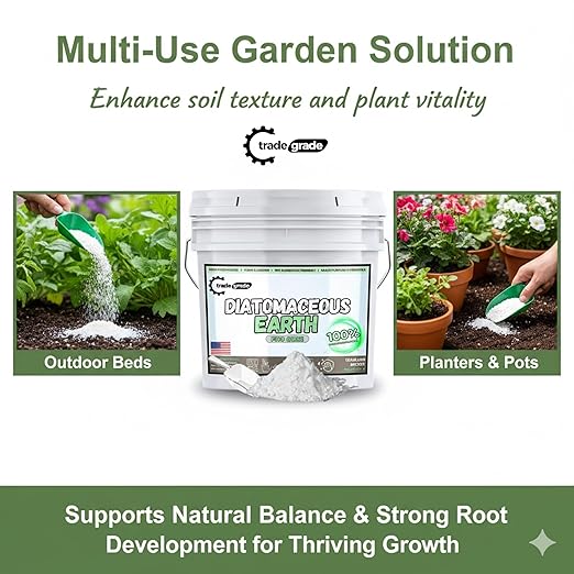 Store Diatomaceous Earth Powder for Plants, Home, and Pets – 5 Gallon Bucket | Multi-Purpose Diatomaceous Earth for Gardening, Soil Improvement, and Indoor Use