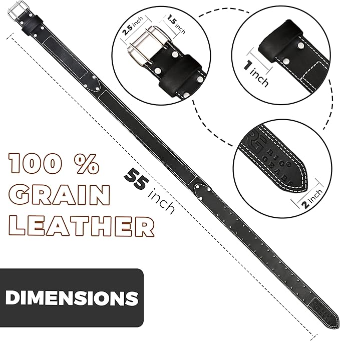 Leather tool belt (Black 301, Standard)