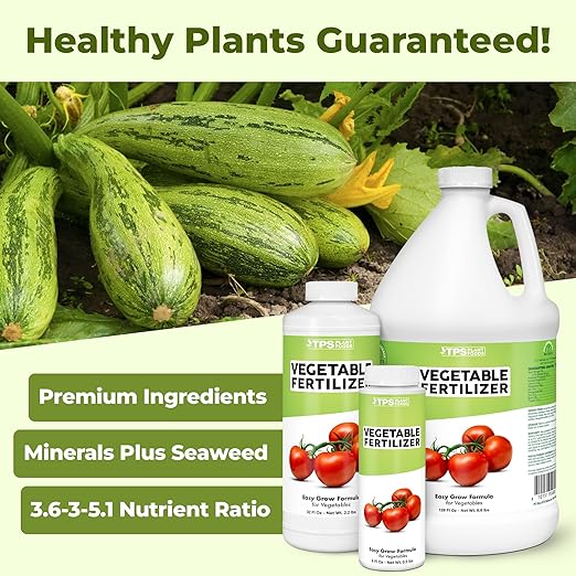 Vegetable Fertilizer, Complete Liquid Vegetable Plant Food, 1 Gallon (128 oz)