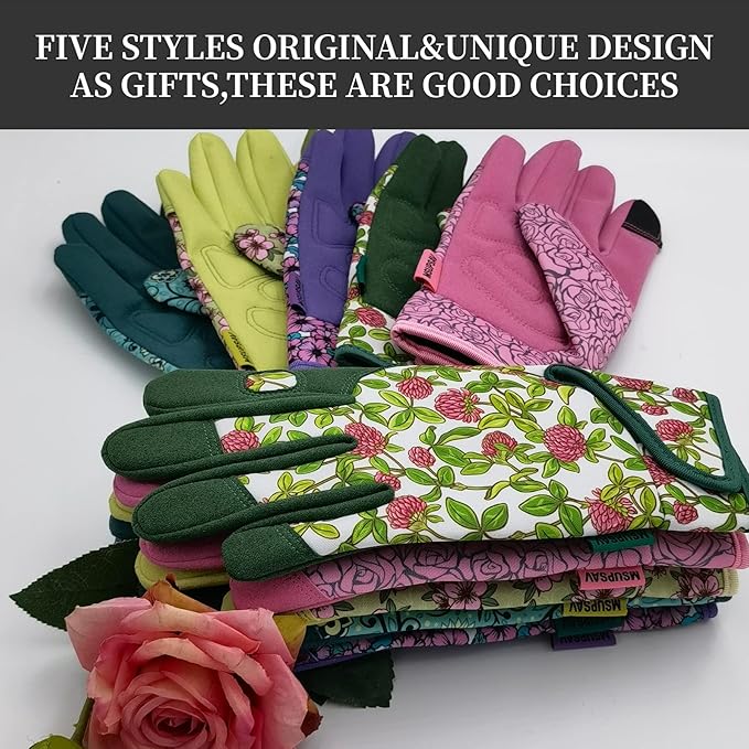 Thorn Proof&Puncture Resistant Gardening Gloves with Grip,Garden Glove for Women, Leather Yard Work Gifts