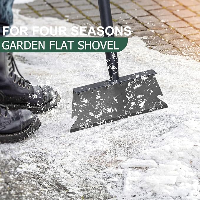 Garden Cleaning Shovel, Ice Scraper, 59 Inch Adjustable Handle Heavy Duty Garden Tool Multifunctional Cleaning Shovel, for Lawn Edging, Scraping, Weed and Ice Removal