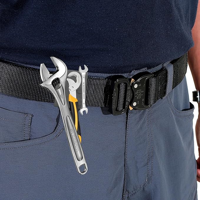 2PCS Magnetic Tool Holder Belt Clip Heavy Duty Belt Magnetic Tool Holder Organizer for Hammers Nails Screwdrivers Wrenches Metal Accessories