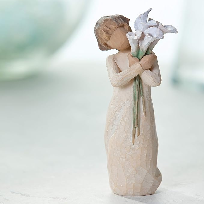 Willow Tree Beautiful Wishes, A Gathering of Beautiful Wishes for You - Love, Health, Happiness, A Gift That Expresses Caring or for Those Who Love Flowers, Sculpted Hand-Painted Figure