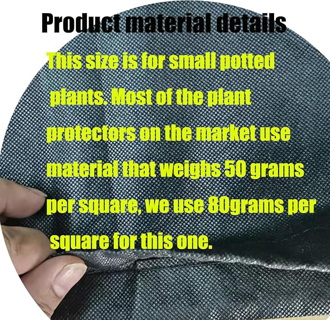 EJW 2 PCS Plant Protectors, Cylindrical 19.6 * 14.5 * 14.5in, Reusable Flower Protectors with Drawstring，Outdoor Plant Frost Fabric ，Rose Bush Covers for Winter， Outdoor Plant Frost Blanket