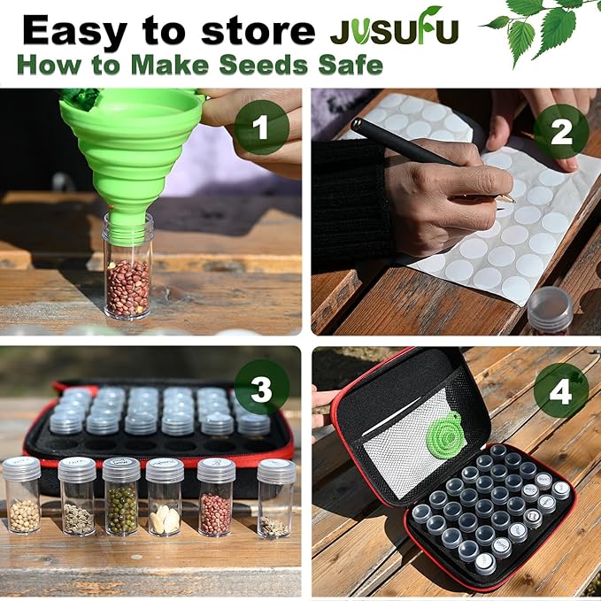 Seed Organizer Storage Box, 60 Slot Seed Organizer For Categorizing And Storing