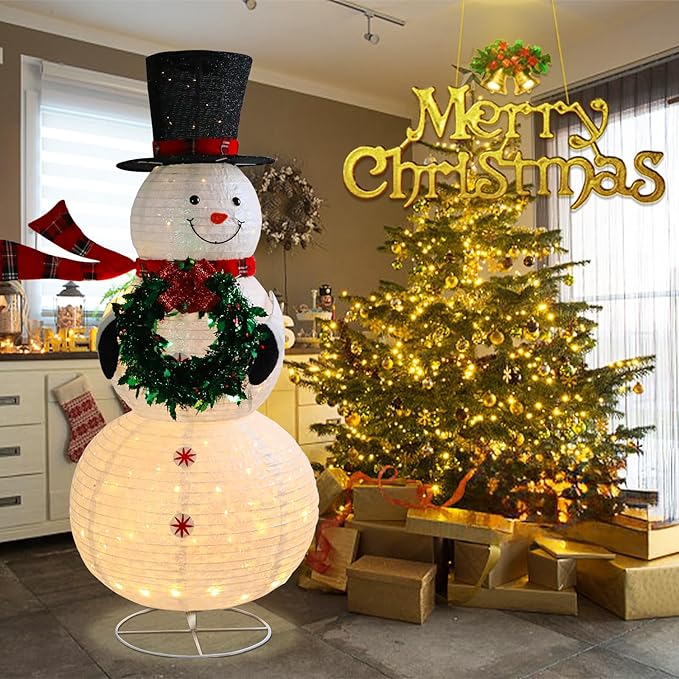 Taman 6ft Christmas Lighted Snowman Decorations Lighted Up Outdoor Lighted Holiday Displays Gift for Christmas Garden Party Yard Porch Decor
