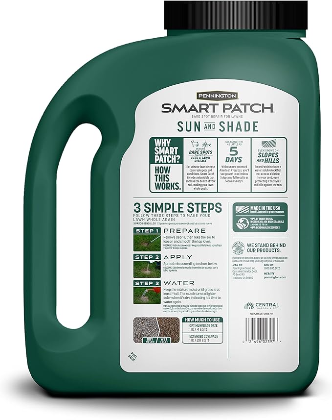 Pennington Smart Patch Sun and Shade Mix, 5-Pound Jug