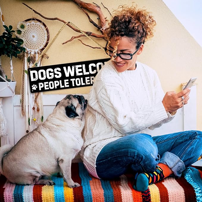 Dog Gifts for Women Funny Wall Decor for Dachshund, Golden Retriever, German Shepherd, French Bulldog, Black Lab, Poodle & More – Pug & Corgi Gifts for Corgi Lovers Tin Sign