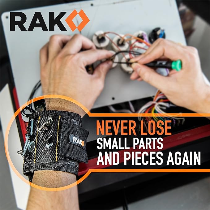 RAK Magnetic Wristband Gifts for Men - Premium Tool Belt for Holding Screws Nails with Powerful Magnets, Cool Gadgets Stocking Stuffers for Men, Holiday for Dad, Husband, Grandpa, Him