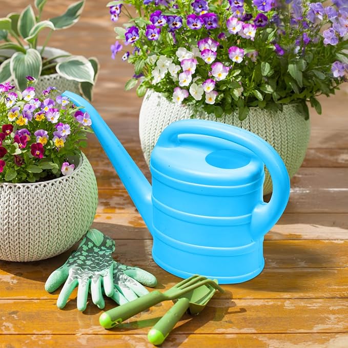 ZXJ Small Plant Watering Can - 1/3 Gallon - Blue