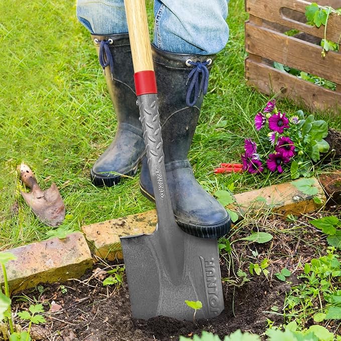 Garden Spade Trenching Shovel for Planting and Landscaping, 43 Inches
