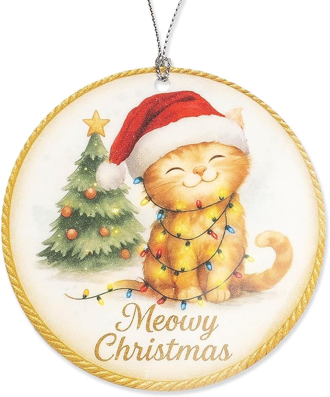 Funny Christmas ornaments 2025 cat ornaments - cat christmas ornament - cat ornaments for christmas tree - christmas ornament - cat christmas decor - cat lover gifts