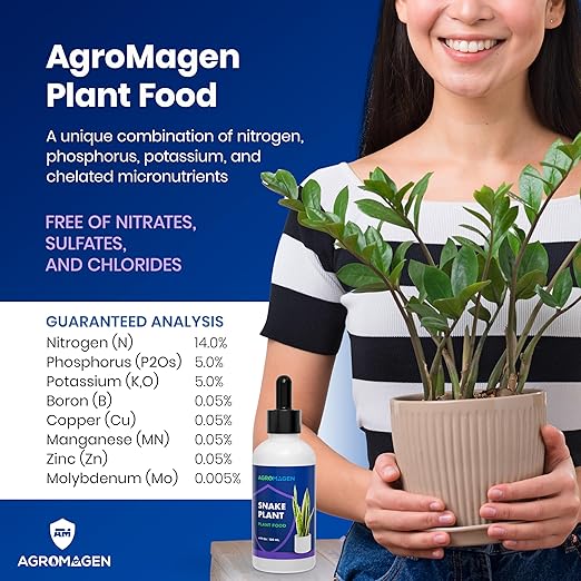 Plant Food with Essential Nutrients & Chelated Micronutrients, Liquid Fertilizer (4 fl.oz.) (Snake Plant)