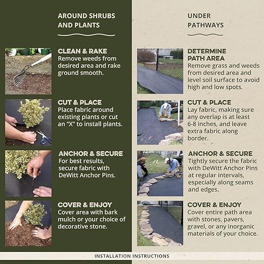 DeWitt Sunbelt Woven Ground Cover, 3.2 oz, Black, 3' x 300' - Durable Weed Barrier Fabric for Greenhouse, Garden, Outdoor Display & Landscaping