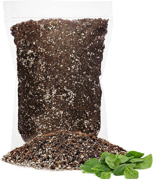 GARDENERA Premium Organic Potting Soil for Spinach - (1 Quart Bag)