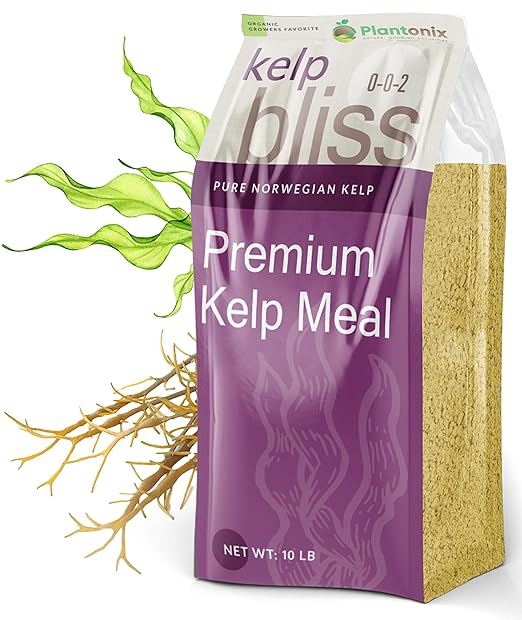 Kelp Bliss (10lbs) - Kelp Meal Organic Fertilizer for Plants, Garden Soil, Flowers, Vegetables, & Lawns - Organic Kelp Fertilizer & Soil Amendment - Natural Plant Food Rich in Vitamins & Nutrients