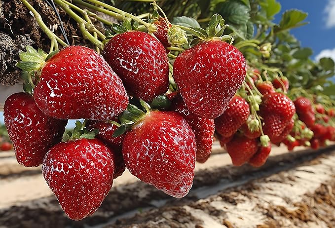 Jewel Strawberry Plants for Growing - Fruit Very Firm, Sweet, High Yields (20 Plants)
