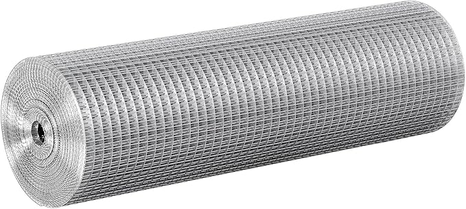 VEVOR Hardware Cloth, 1/2 inch 24in x 50 ft 19 Gauge, Hot Dipped Galvanized Wire Mesh Roll, Chicken Wire Fencing, Wire Mesh for Rabbit Cages, Garden, Small Rodents