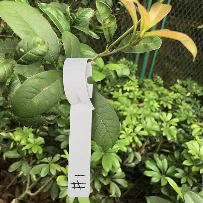 ZOENHOU 1200 PCS Plastic Plant Tags, White Adjustable Wrap Around Plant Hanging Tree Tags Nursery Garden Labels, Plant Labels for Garden