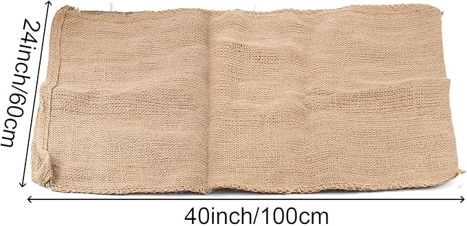 ZOENHOU 8 Packs 40 x 24 Inch Large Burlap Bags, Potato Sack Burlap Sacks for Gardening, Potato Sack Race Bags