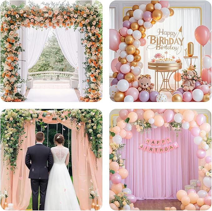 Wedding Square Backdrop Stand, Wedding Arches Frame, Wedding Arch Stand, Metal Balloon Backdrop Stand for Ceremony Party Birthday Party, Garden Arbors Stand, 6.6FT x 6.6FT Gold