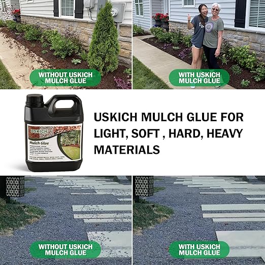 Mulch Glue for Landscaping, 88 0Z Rock Glue,Fast-Dry No-Toxic Long-Lasting Strong Pebble Binder, Pine Straw for Outdoor, Mulch Lock for Cypress, Lawn, Garden,Landscape Edging