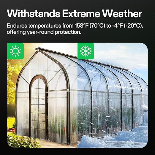 VIVOSUN Greenhouse Repair Tape, 6.3 mil 3" x 213' Weatherproof Clear Poly Patch Tape, Heavy Duty Greenhouse Sheeting Coverings Film Tape for Plastic Sheeting and Tents